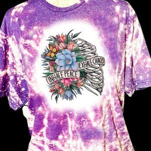 inhale bleached t shirt